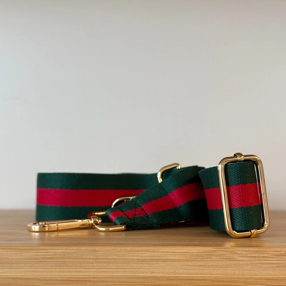 Green and red striped strap - Picture 1 of 1